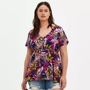 Torrid Tiered Button-Front Top NWT Size 0X